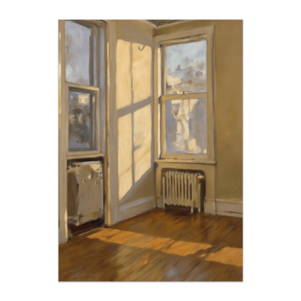 午後の光が残る部屋