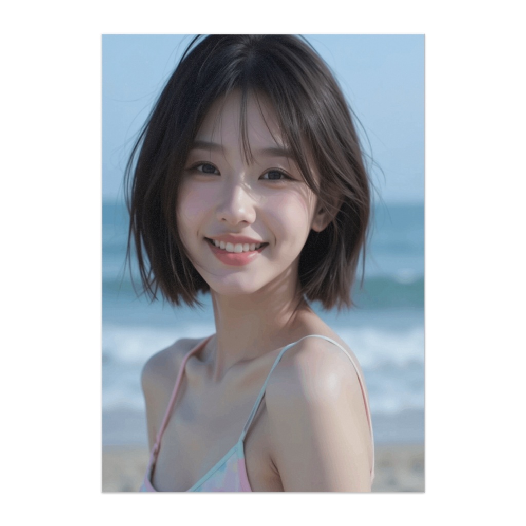 夏風に包まれる優しい笑顔