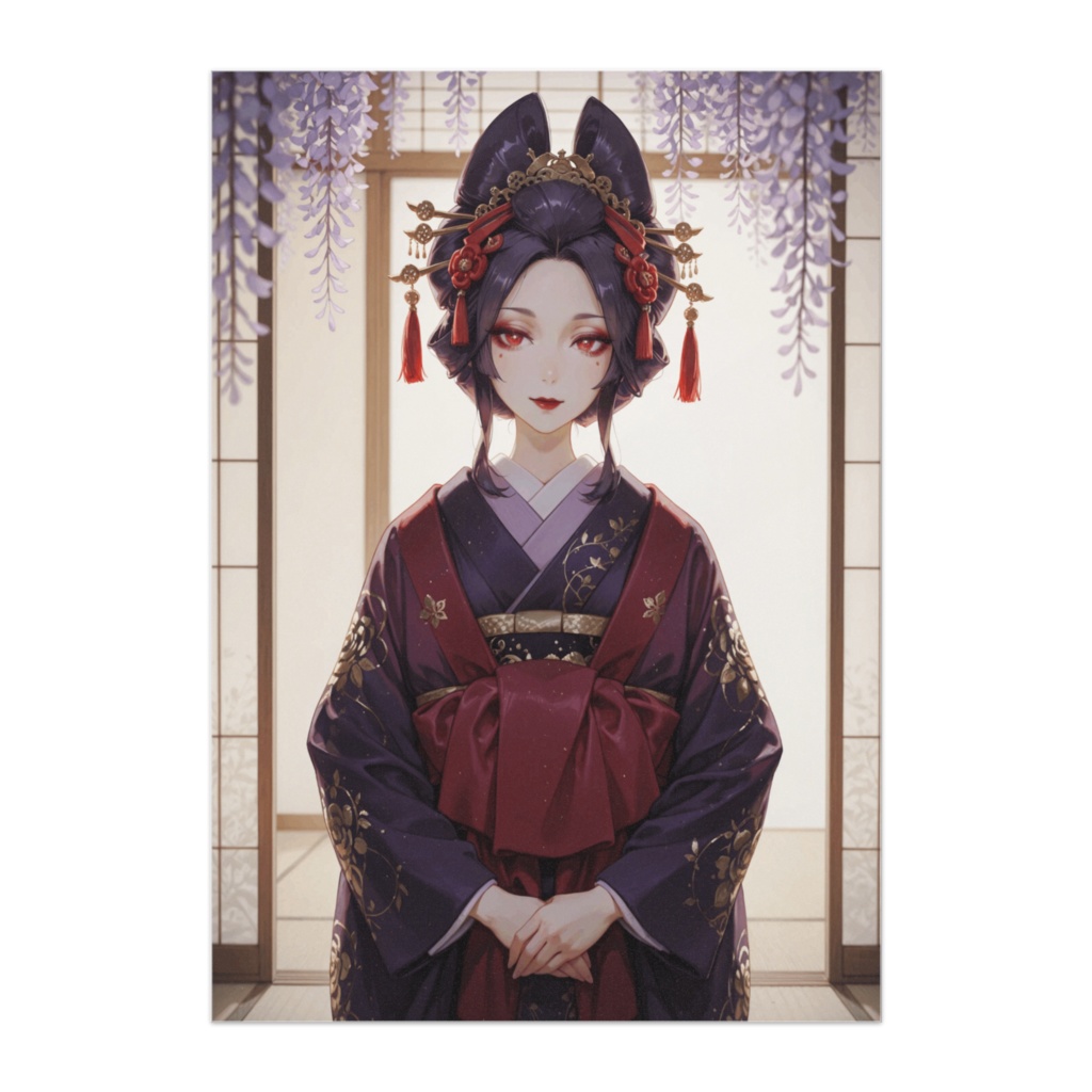 藤色の花魁 ― 優雅にたゆたう和の余韻