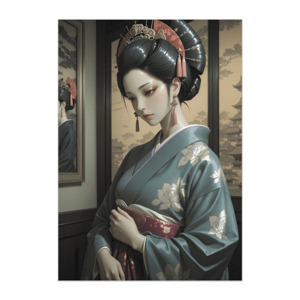 静寂に佇む花魁 ― 青鈍の間(あおにびのま)