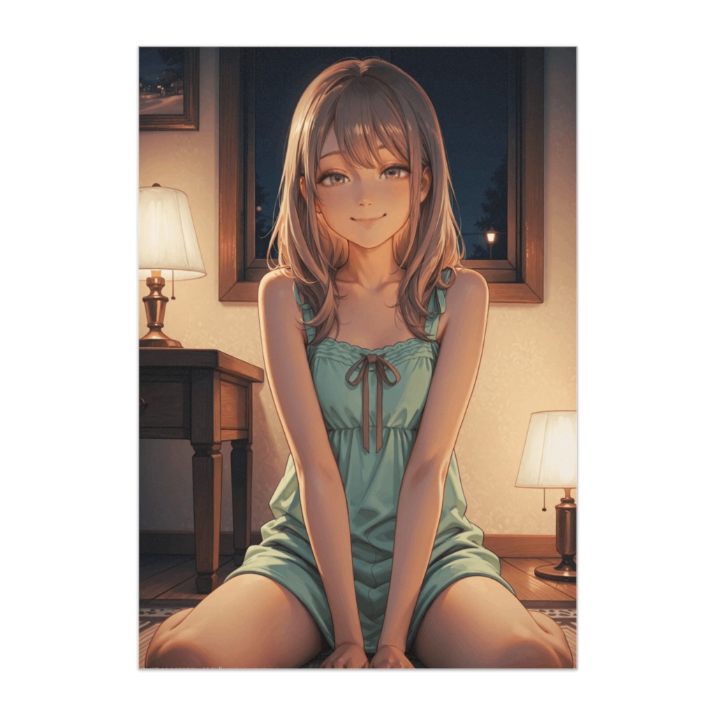 夜の灯りに微笑むひととき