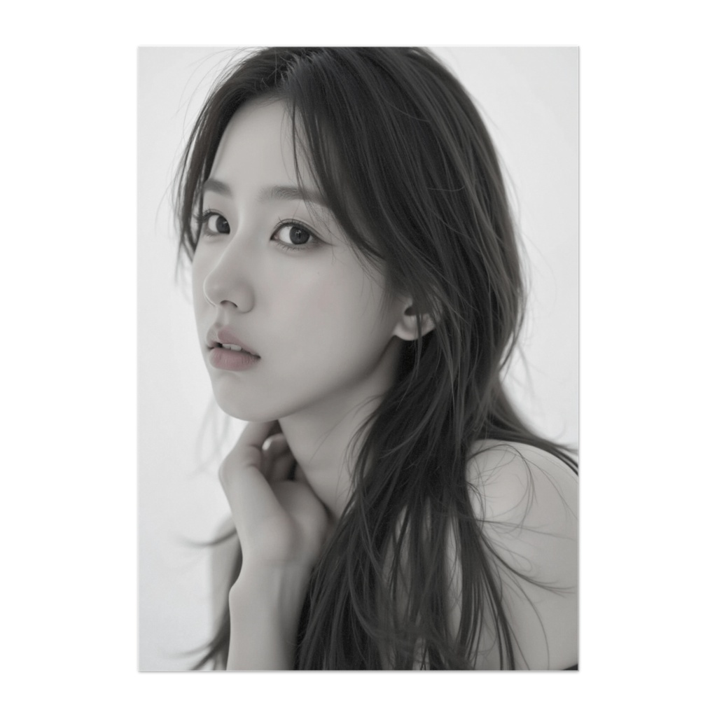 まなざしの温度 ― モノクロリアルポスター