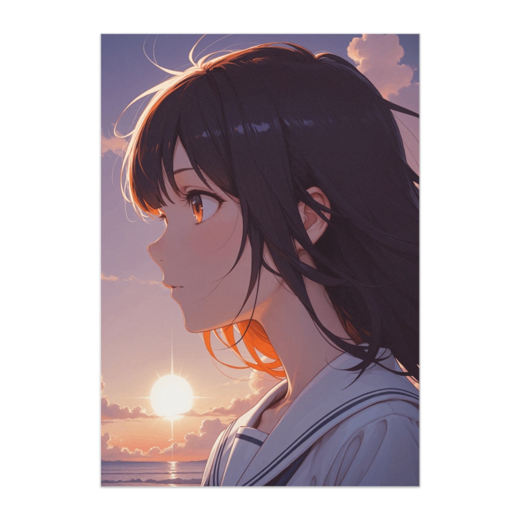 光の向こうへ ― 夕空に溶ける横顔 ―