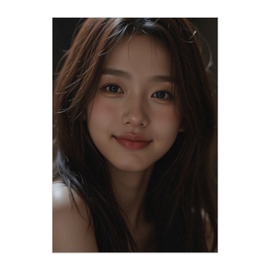 静かな時間に微笑む女性