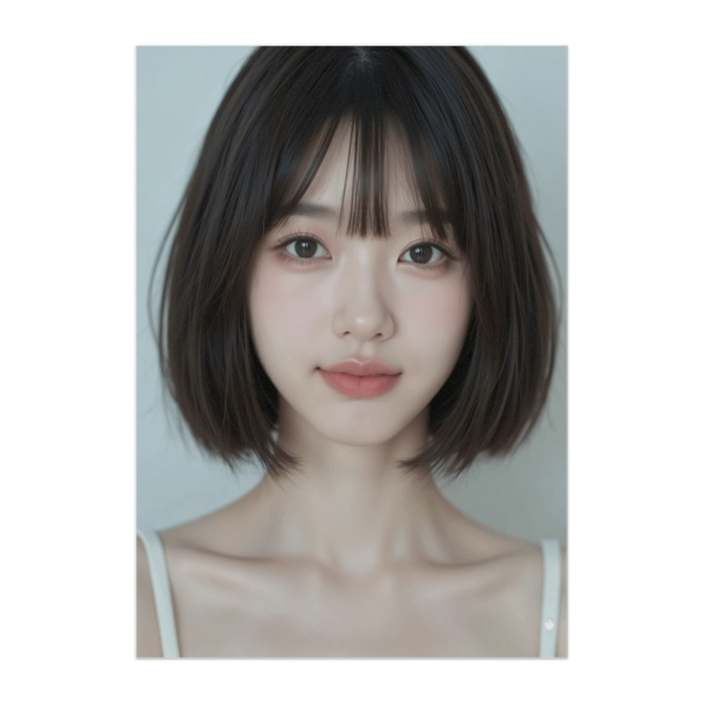 透明感クレオパトラボブ美女ポートレート01