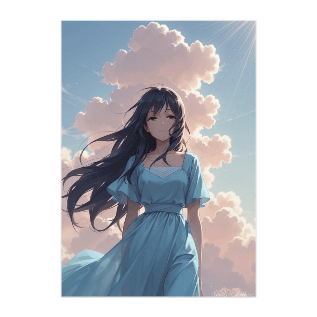 光に包まれたブルーエンジェル