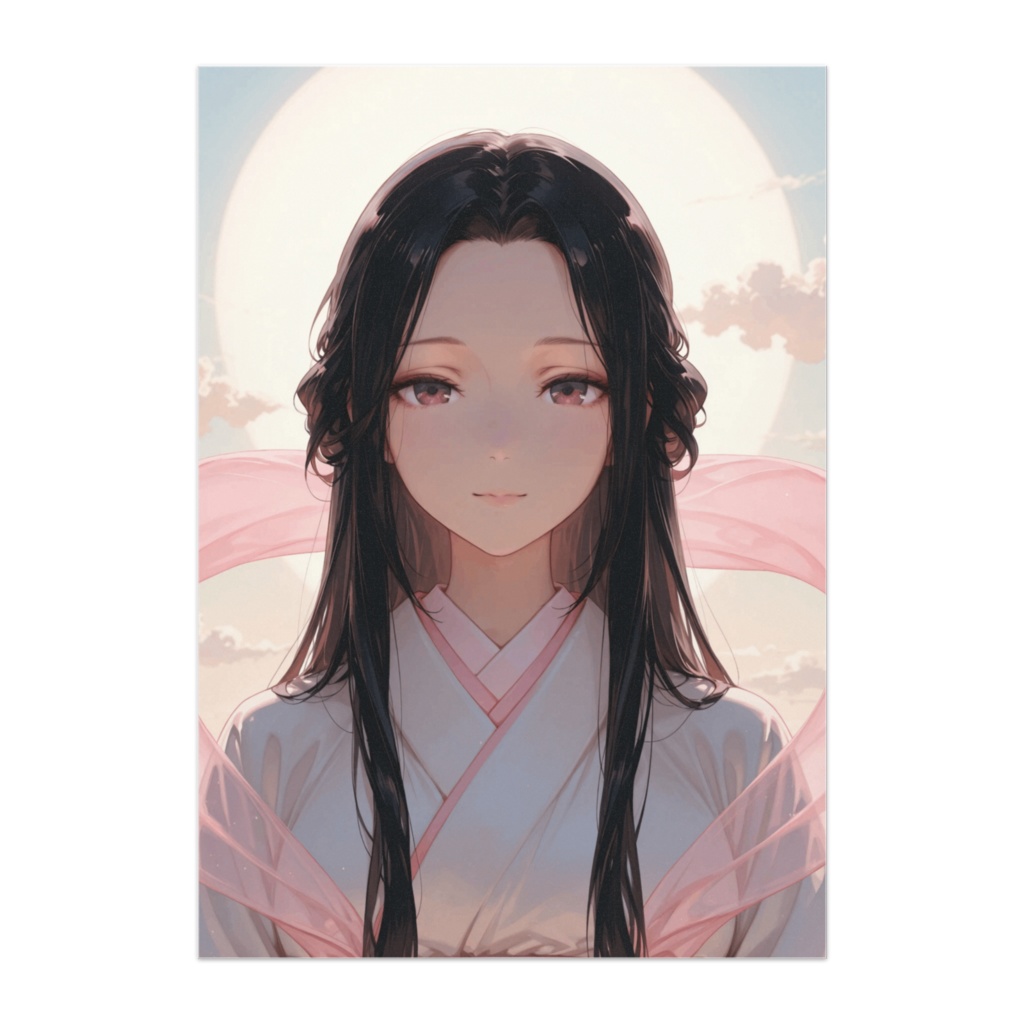 天空の静寂 天女ポスター（和幻想アート風）