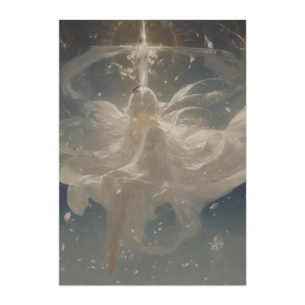 光輪に包まれる天女アートポスター