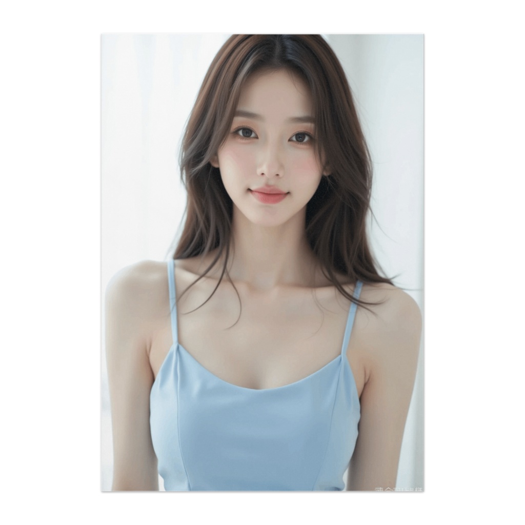 透明感ブルードレス美女ポスター