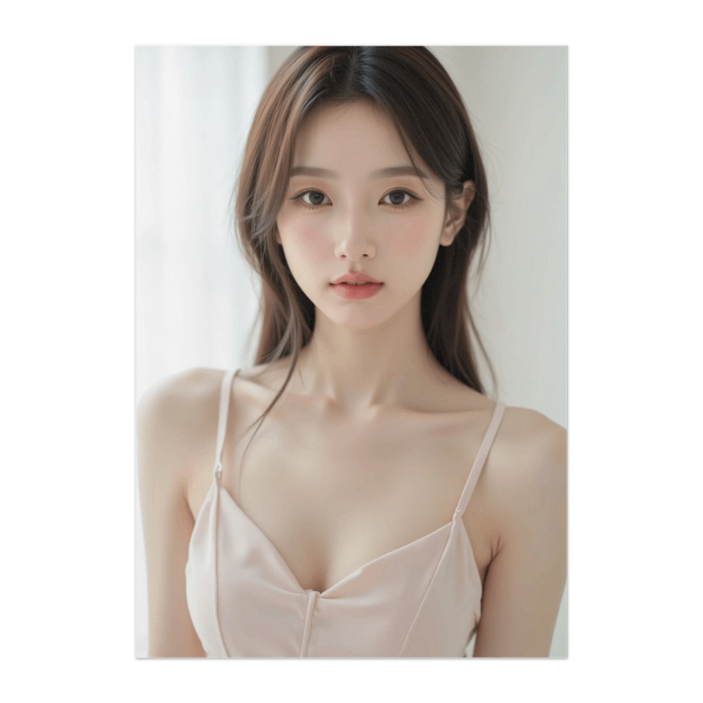 透明感エレガントポートレート|ナチュラル春ビューティーポスター