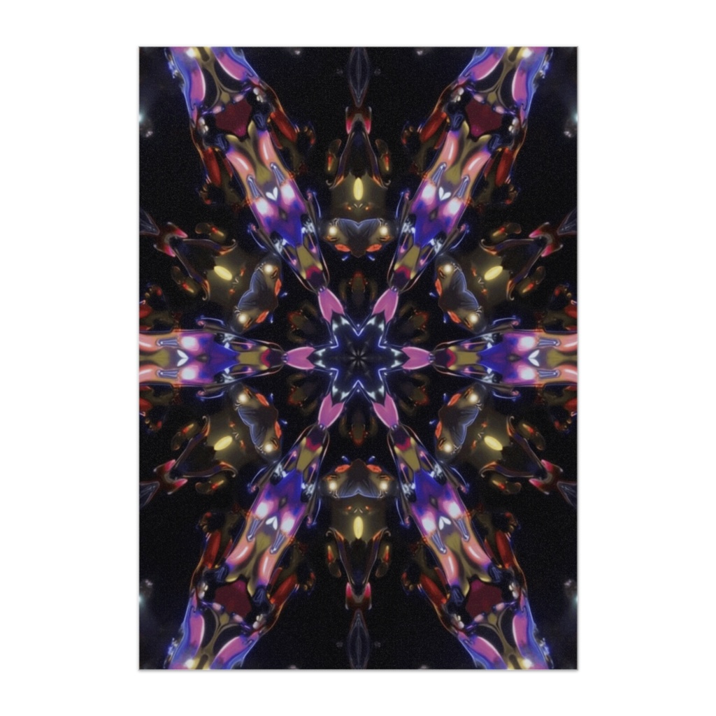 万華鏡カラープリズム抽象アートポスター