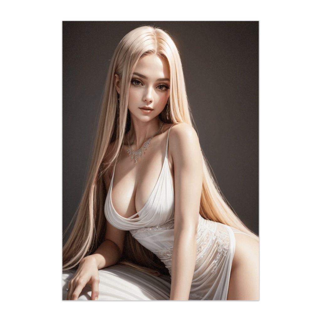 ホワイトサテン透明感ポートレート