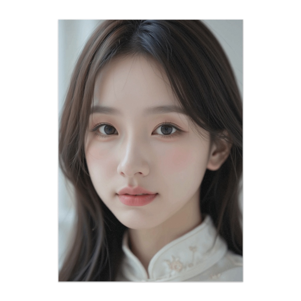 透明感チャイナドレス美女ポートレートポスター