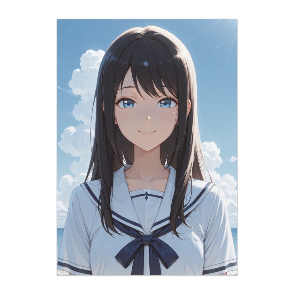 夏の微笑みポートレート