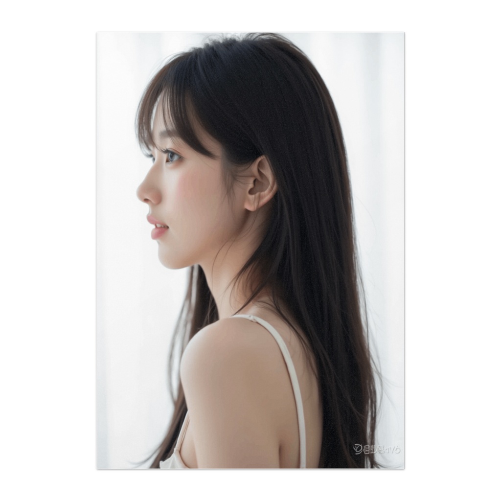 横顔の透明感ポートレート ~静かな余韻~