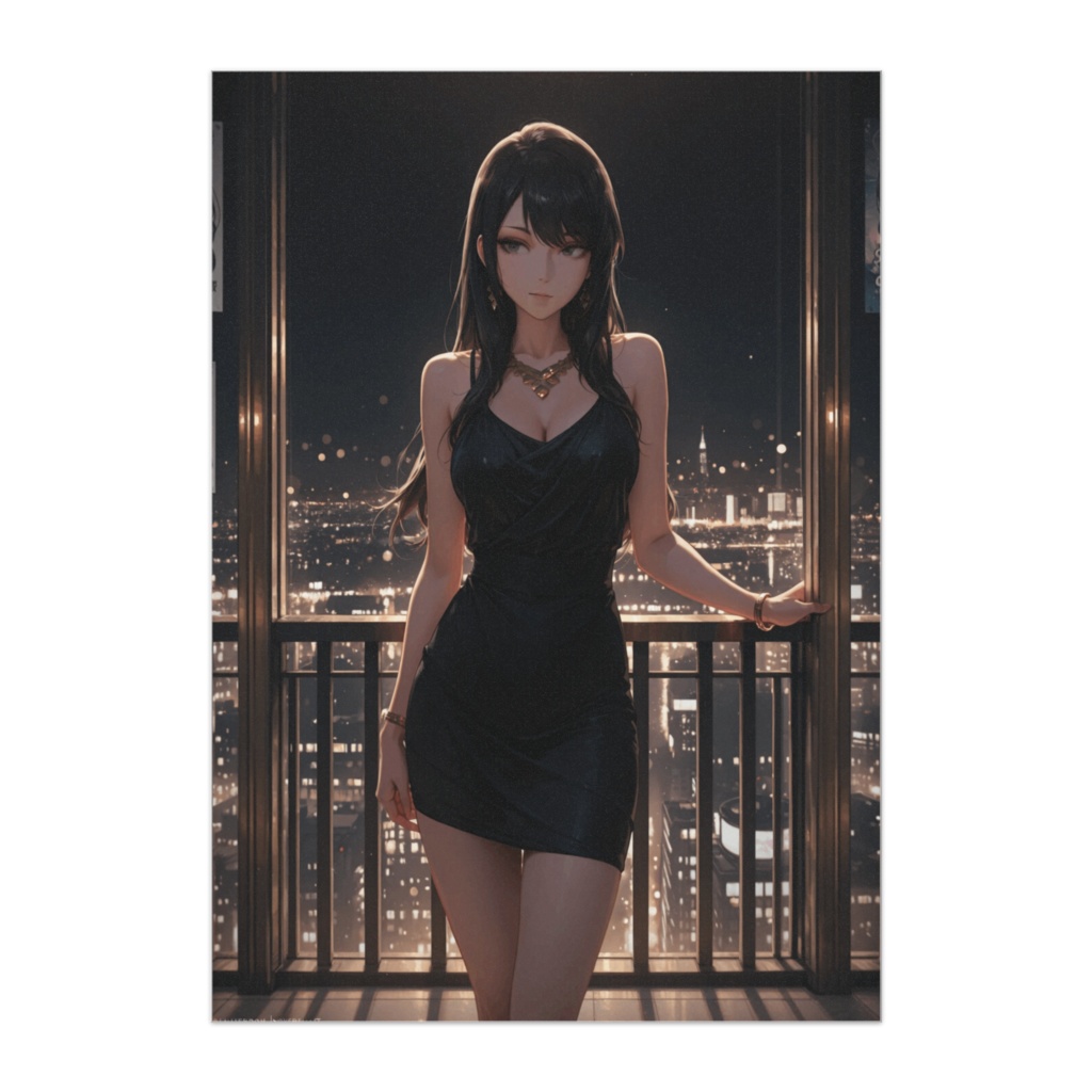 夜景と黒の気配 ― モダンシティエレガンス