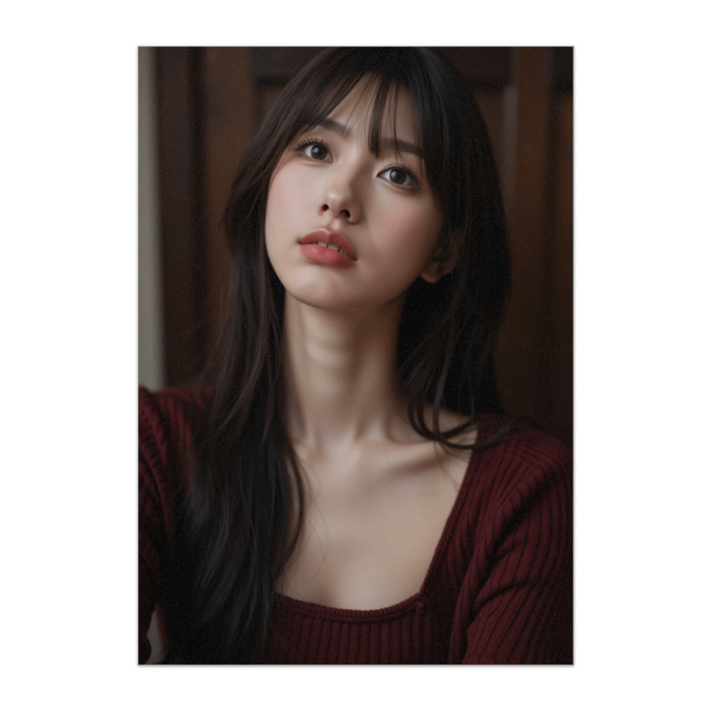 深紅のぬくもり ― Gentle Red Portrait