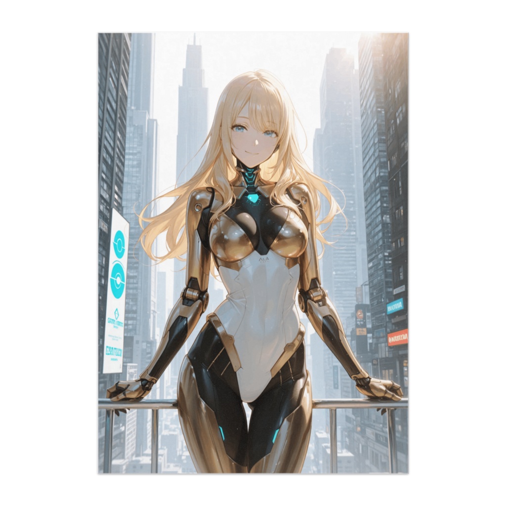 未来都市サイボーグ美女 ― ゴールドAIアンドロイド