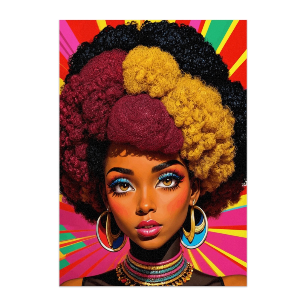 アフロスタイル・レトロポップポートレート