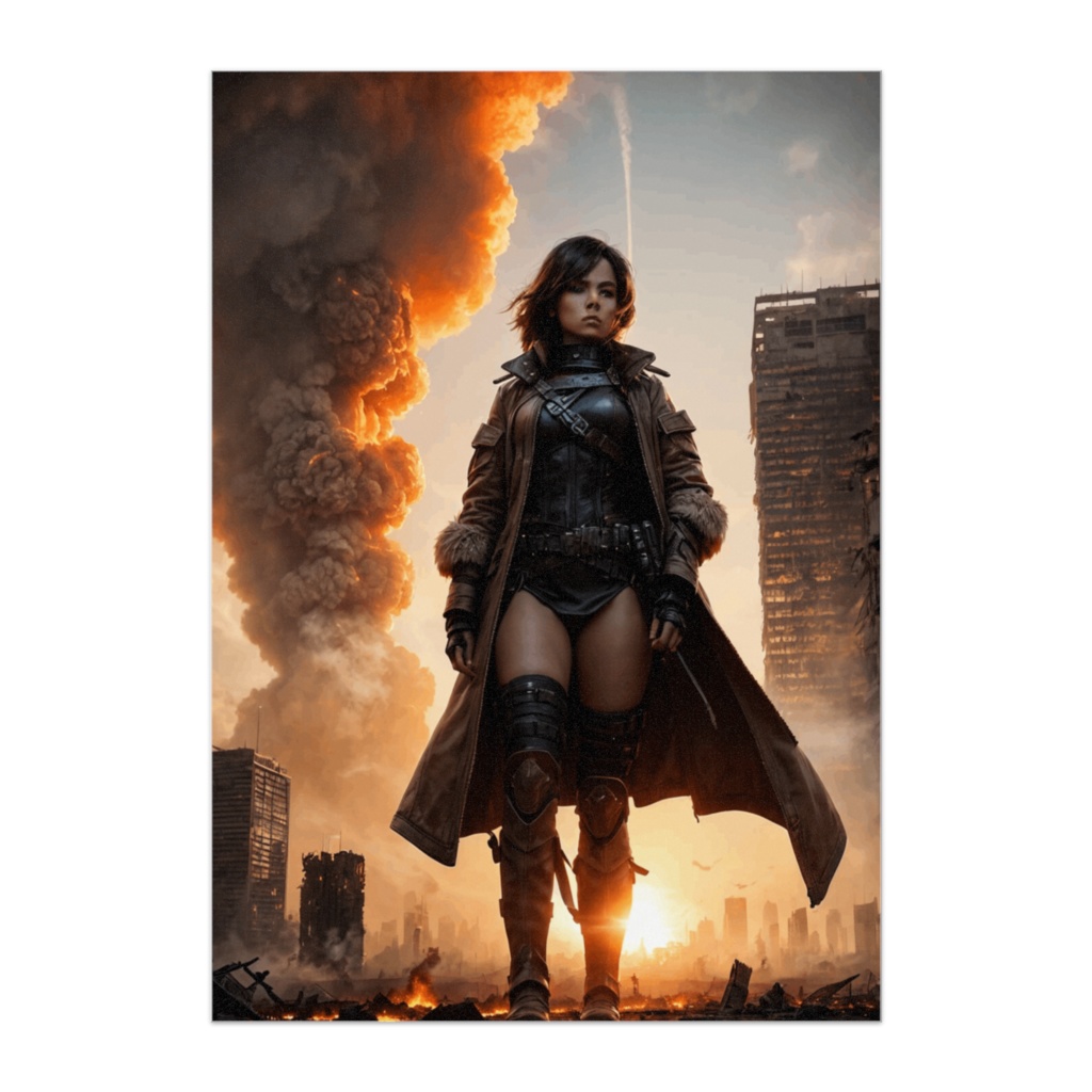 終末を歩くサバイバーヒロイン ― 崩壊都市の夕日