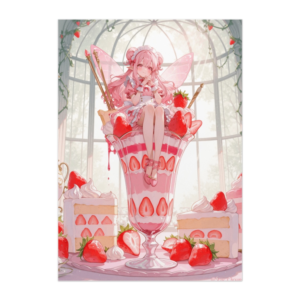 いちごパフェの妖精ポスター