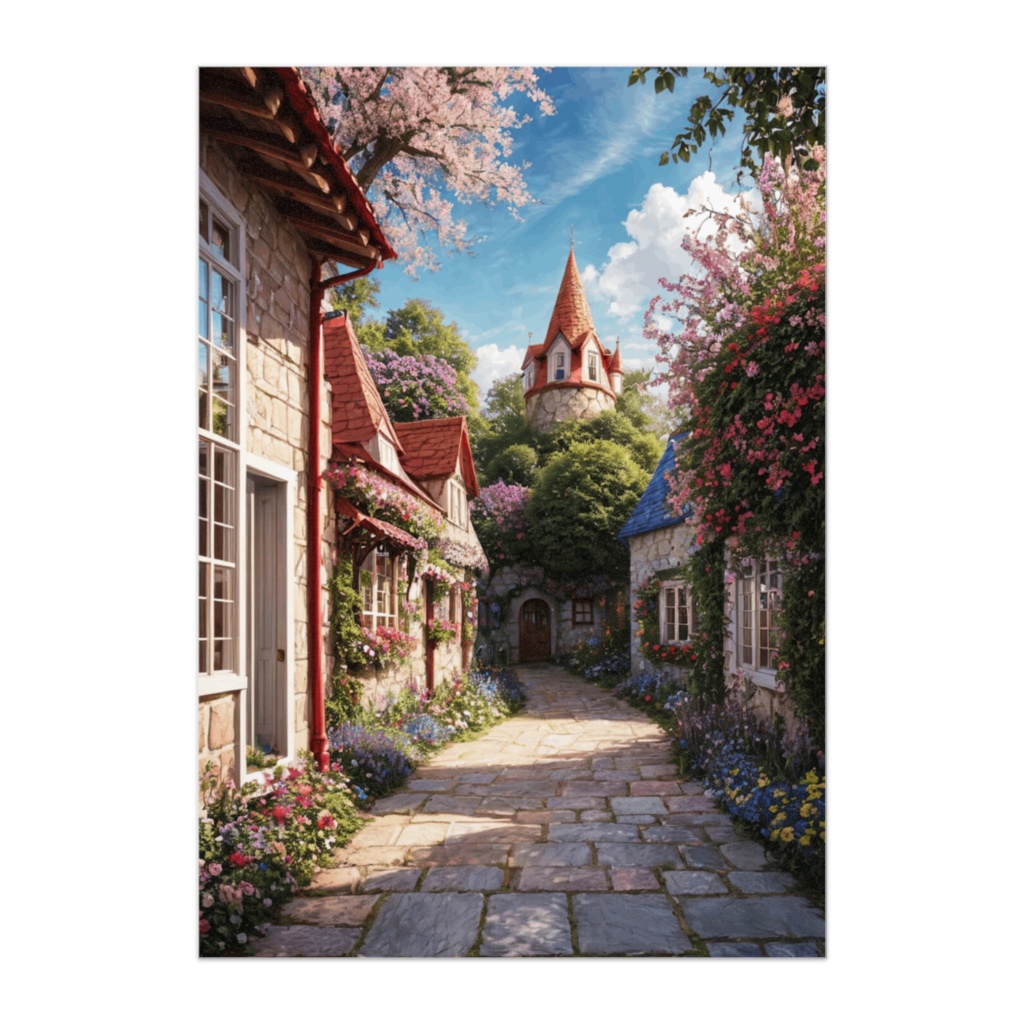 花に包まれた童話の小道ポスター