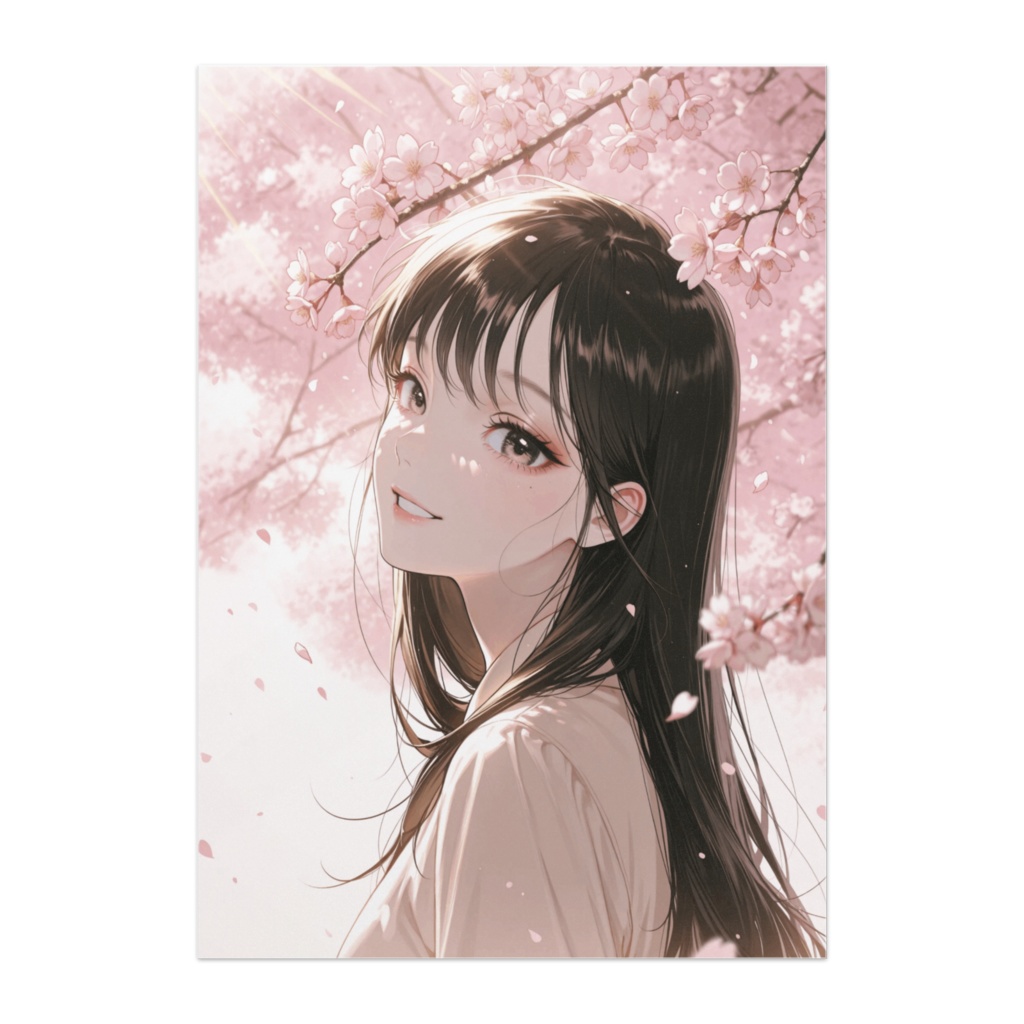 桜の光に包まれる春の微笑み