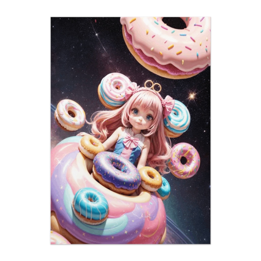 Candy Pop Carnival Donut Galaxy Poster
