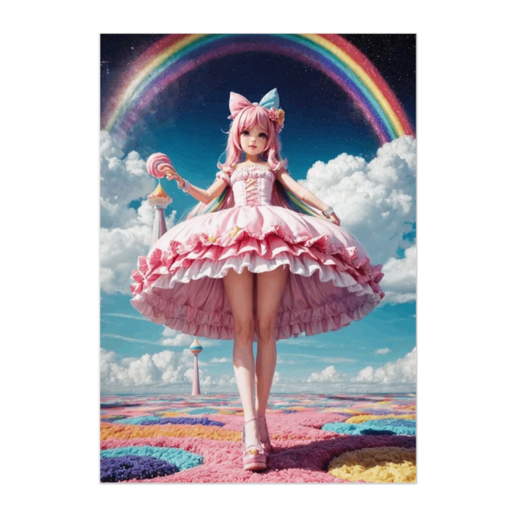 Candy Pop Carnival Rainbow Candy Princess Poster