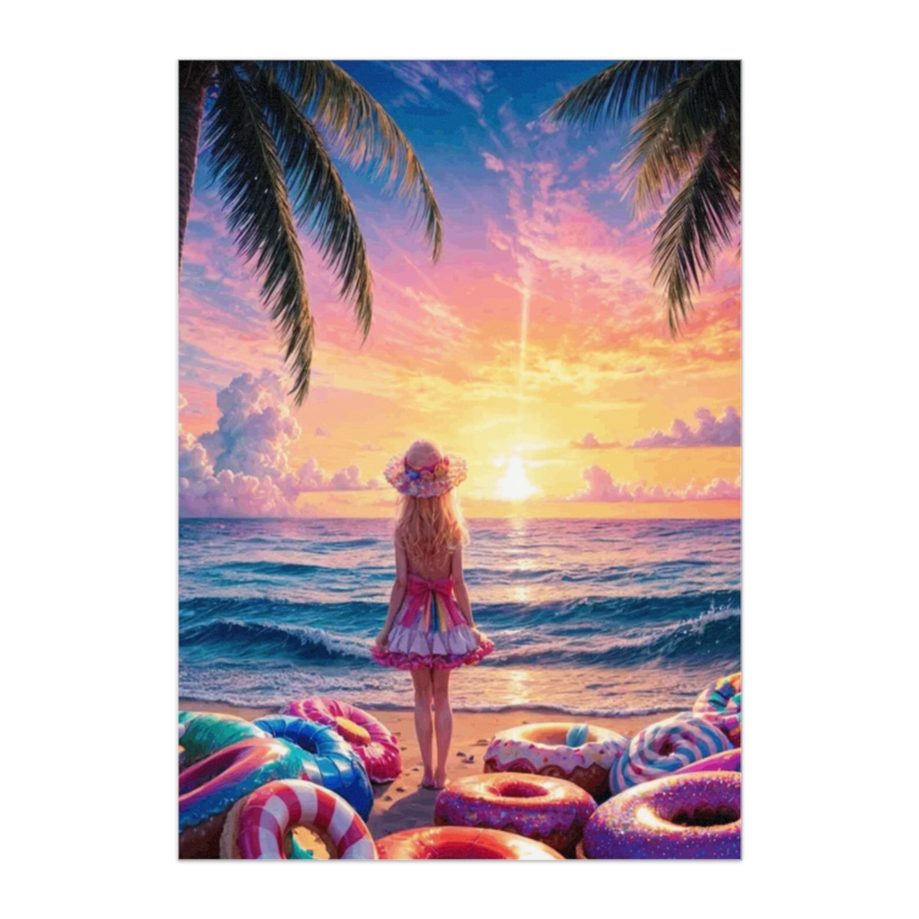 Candy Pop Carnival Candy Ocean Sunset Poster