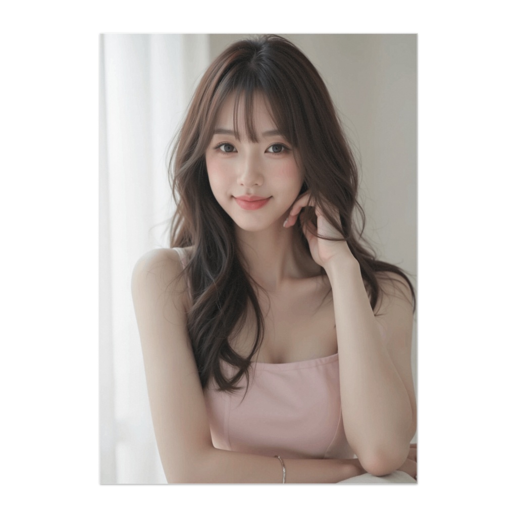 恋する微笑み ― 透明感ピンクポートレート