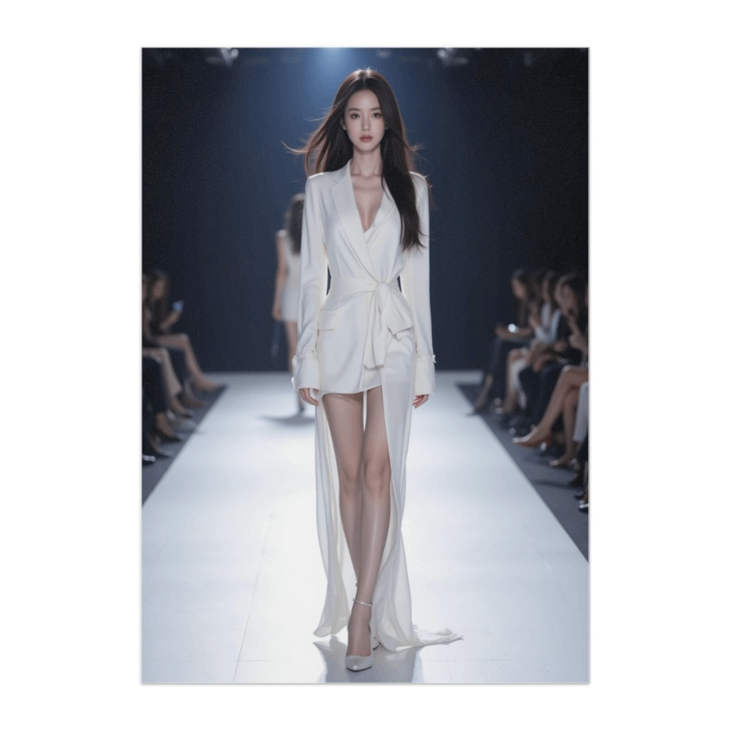 ランウェイモデル｜純白エレガンスの輝き