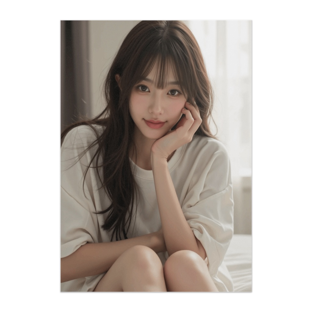 朝のぬくもりに包まれる彼女ポスター