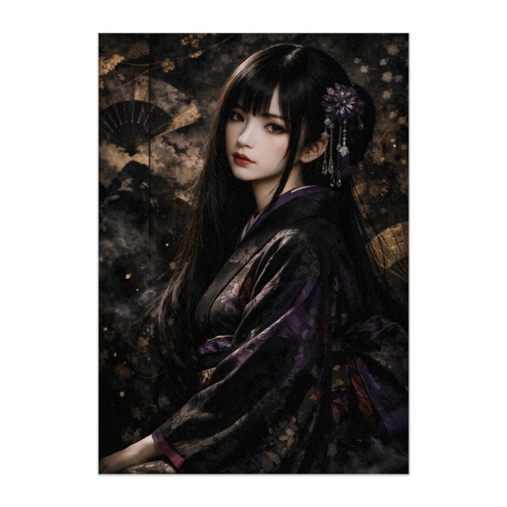 日本人形の美 ― 黒紫の静寂ポスター