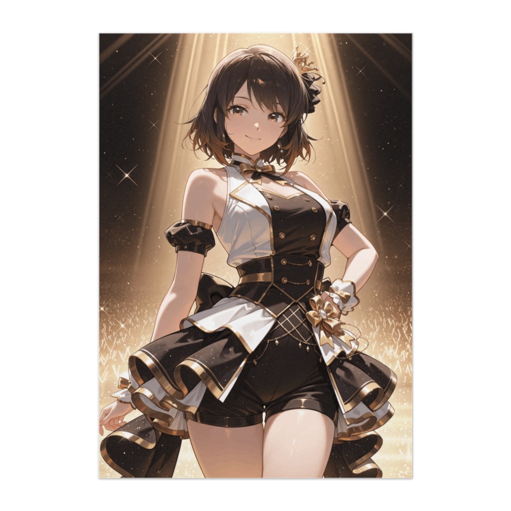 輝きのステージに立つゴールドアイドルポスター