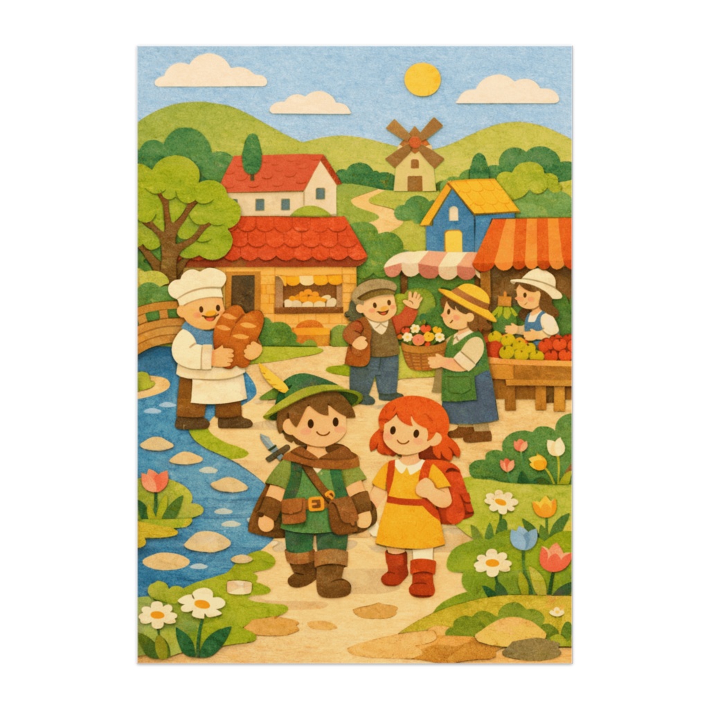 Paper Fantasy Village – のどかな街の日常ポスター