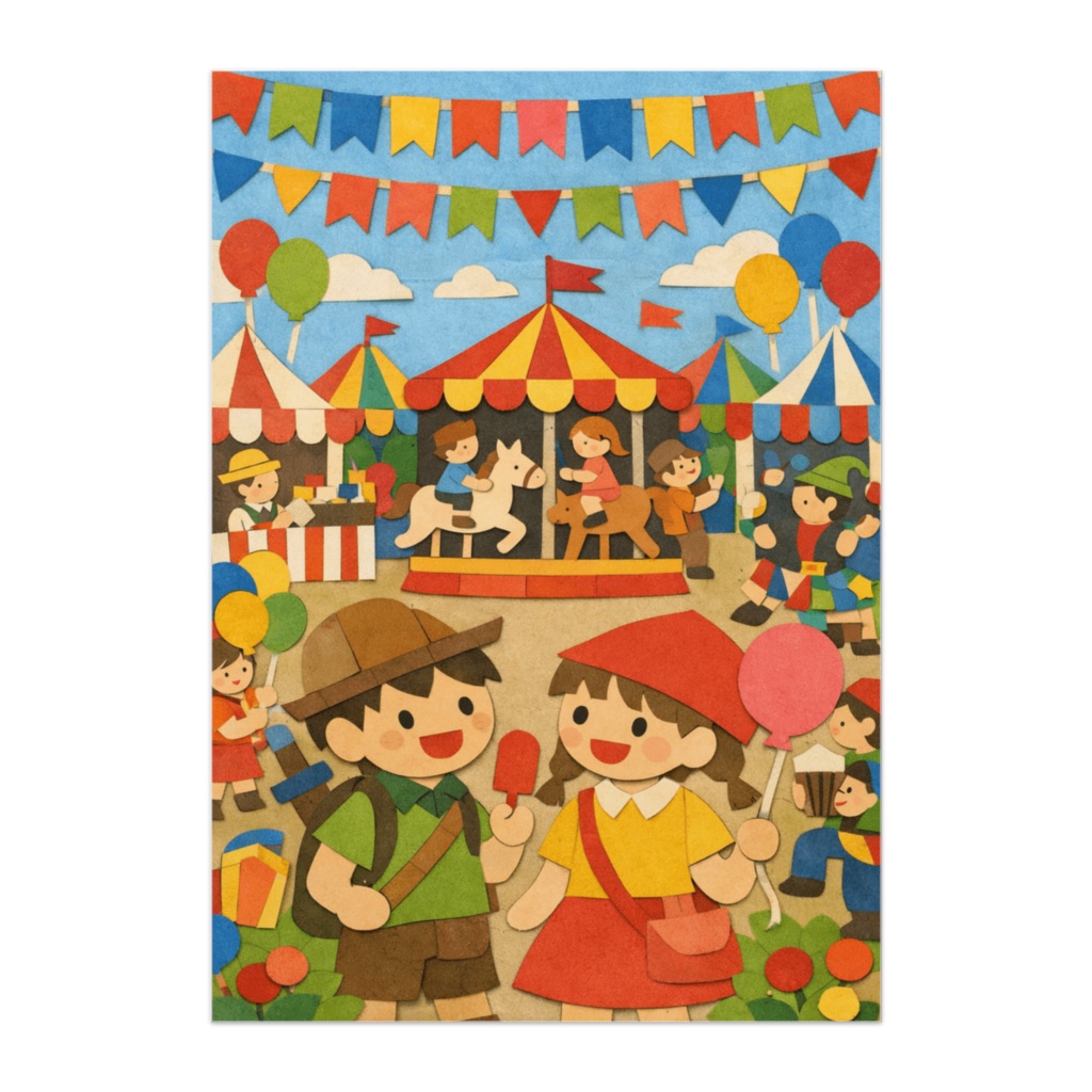 Paper Fantasy Carnival – にぎやかなカーニバルポスター