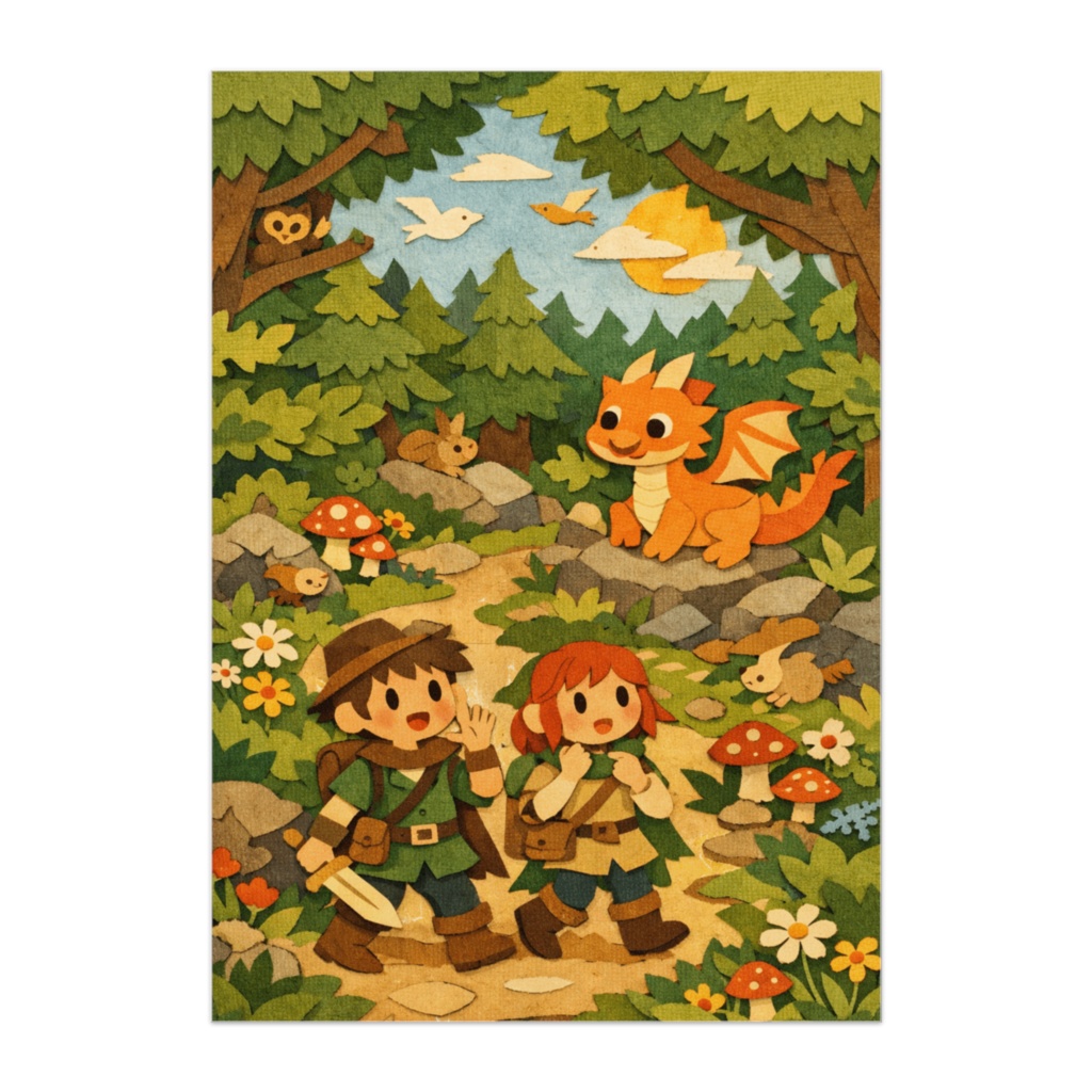Paper Fantasy Adventure – ドラゴンと出会う森の物語ポスター