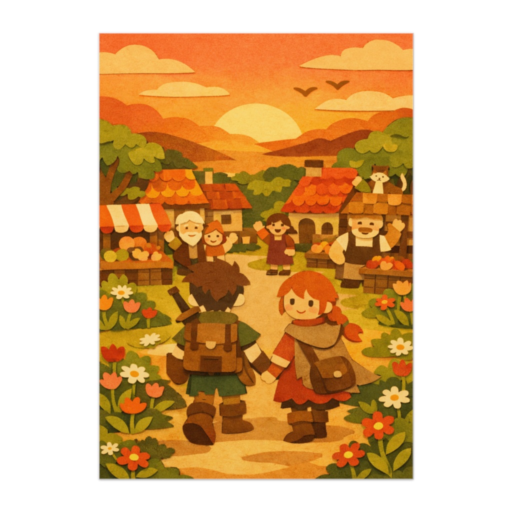 Paper Fantasy Return – 夕焼けの村へ帰る物語ポスター