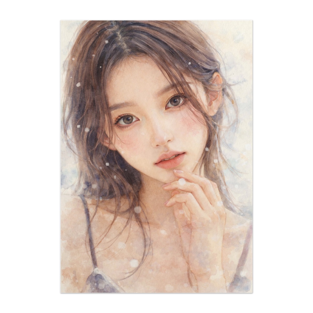 やさしさが降る瞬間｜セミリアル水彩ポートレート