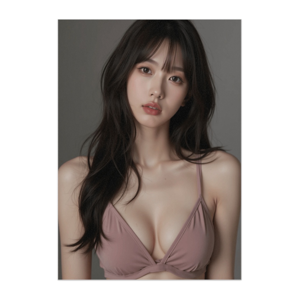 やわらかな視線と透明感のビューティーポートレート(ダスティピンク)