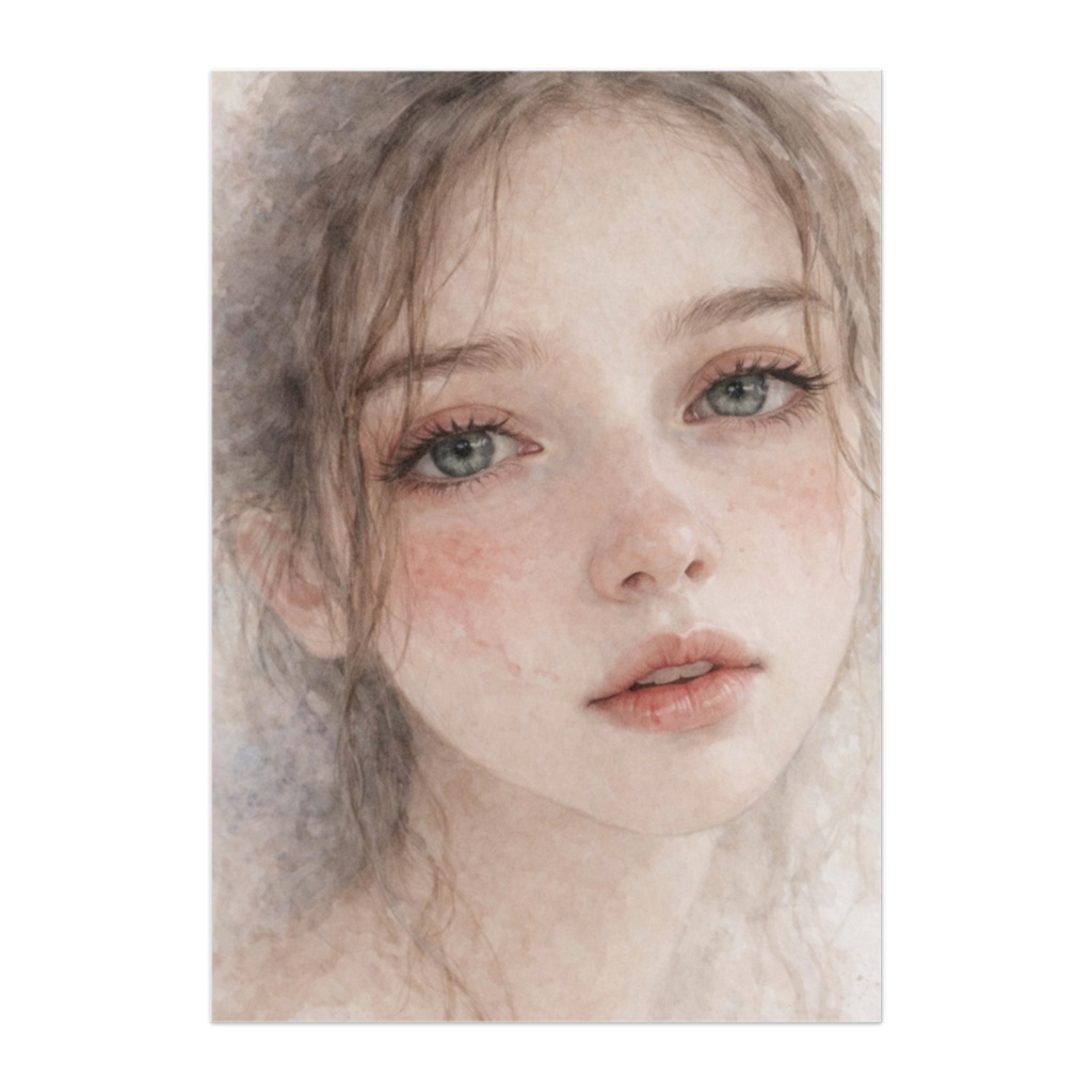 静かな感情を映す水彩クローズアップ