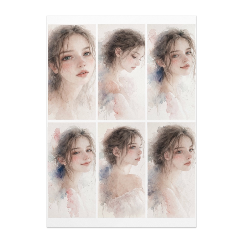 やわらかな余韻を紡ぐ6つの表情 水彩ポートレートコレクション