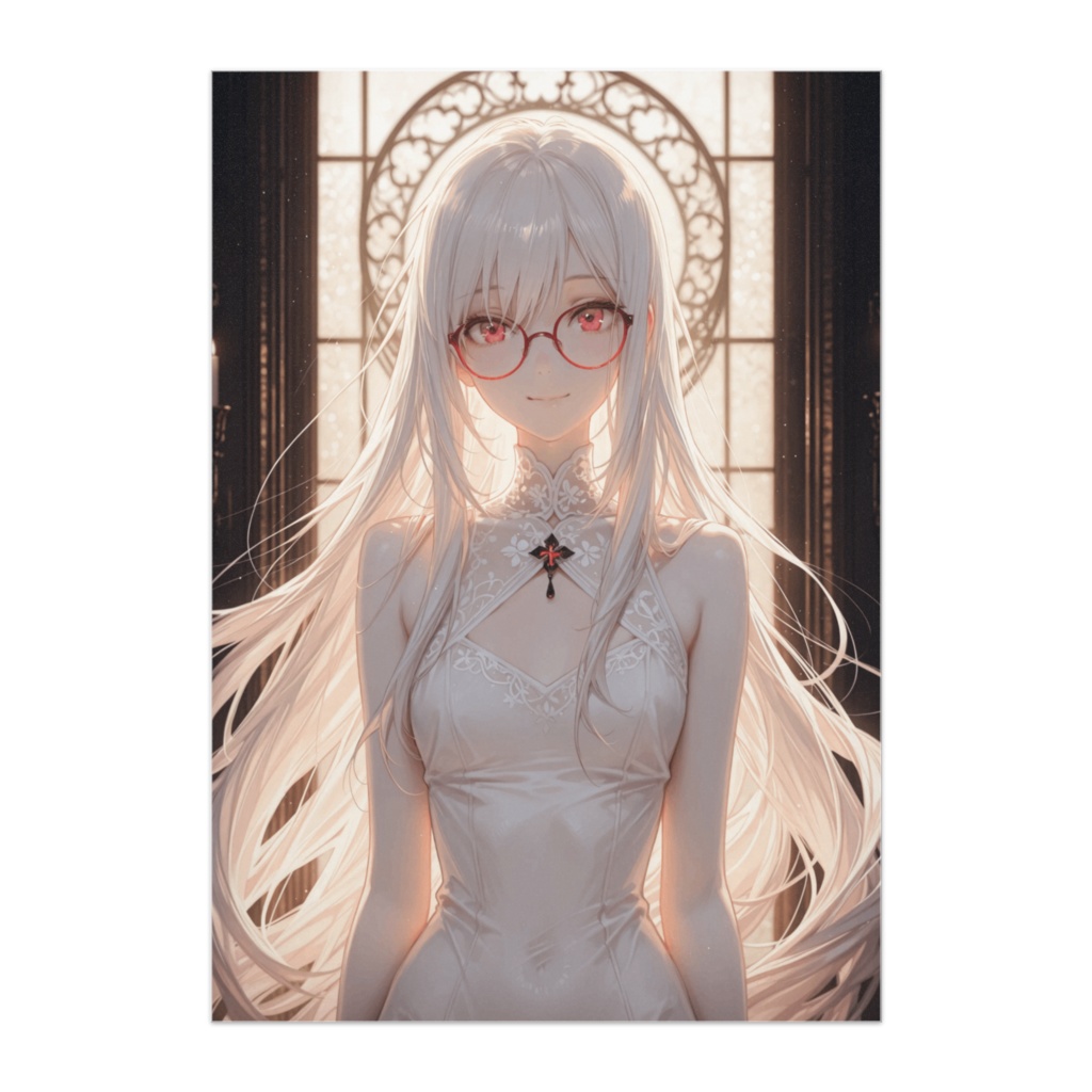 光に包まれる白髪の少女