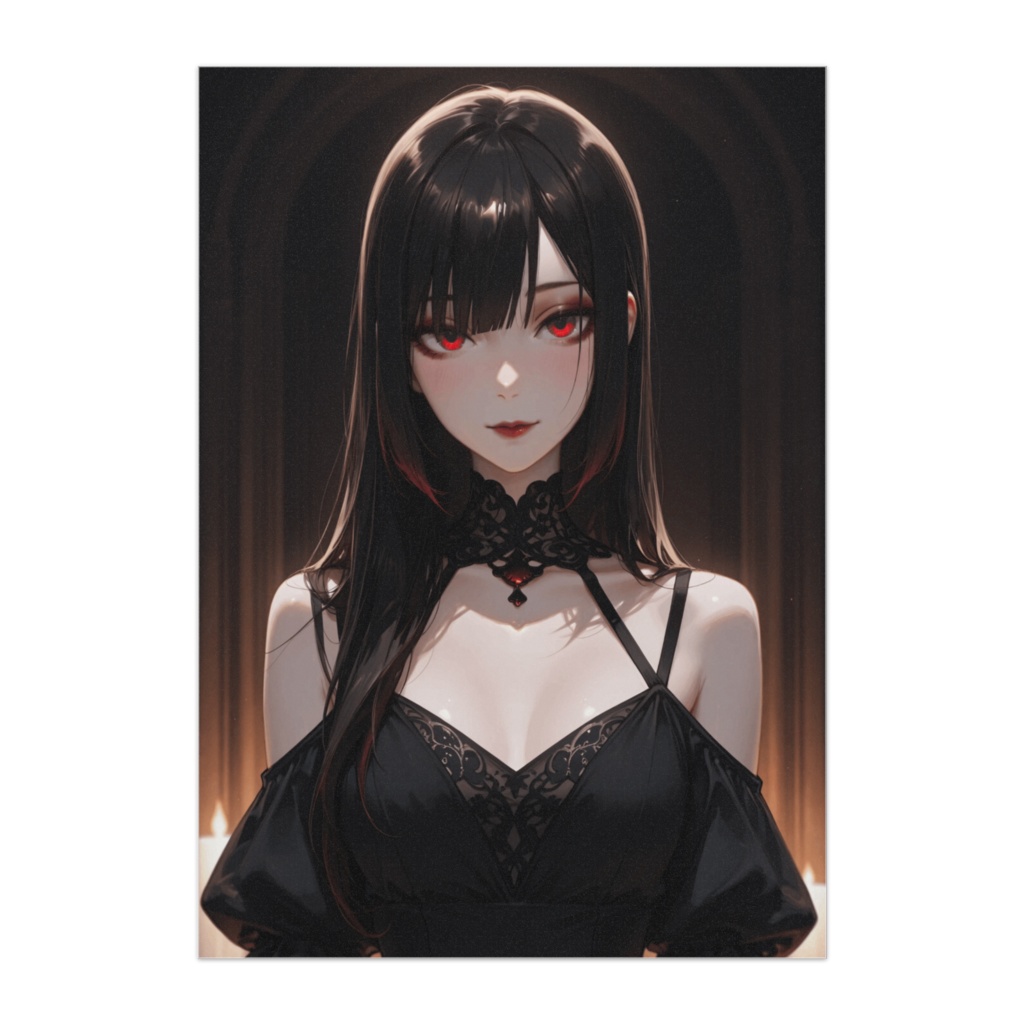 深紅の瞳を持つゴシックレディ