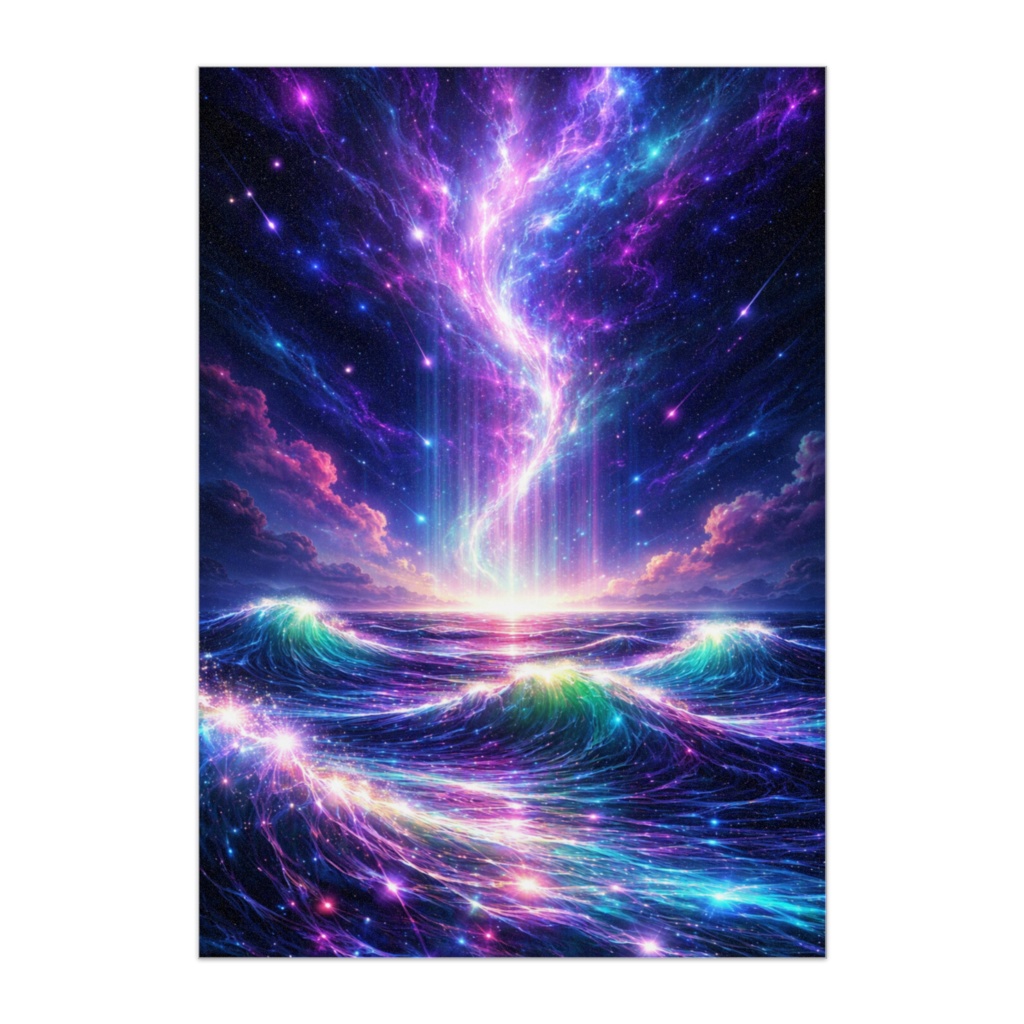 コズミックオーシャンの光 ― 星と海が交差する幻想世界