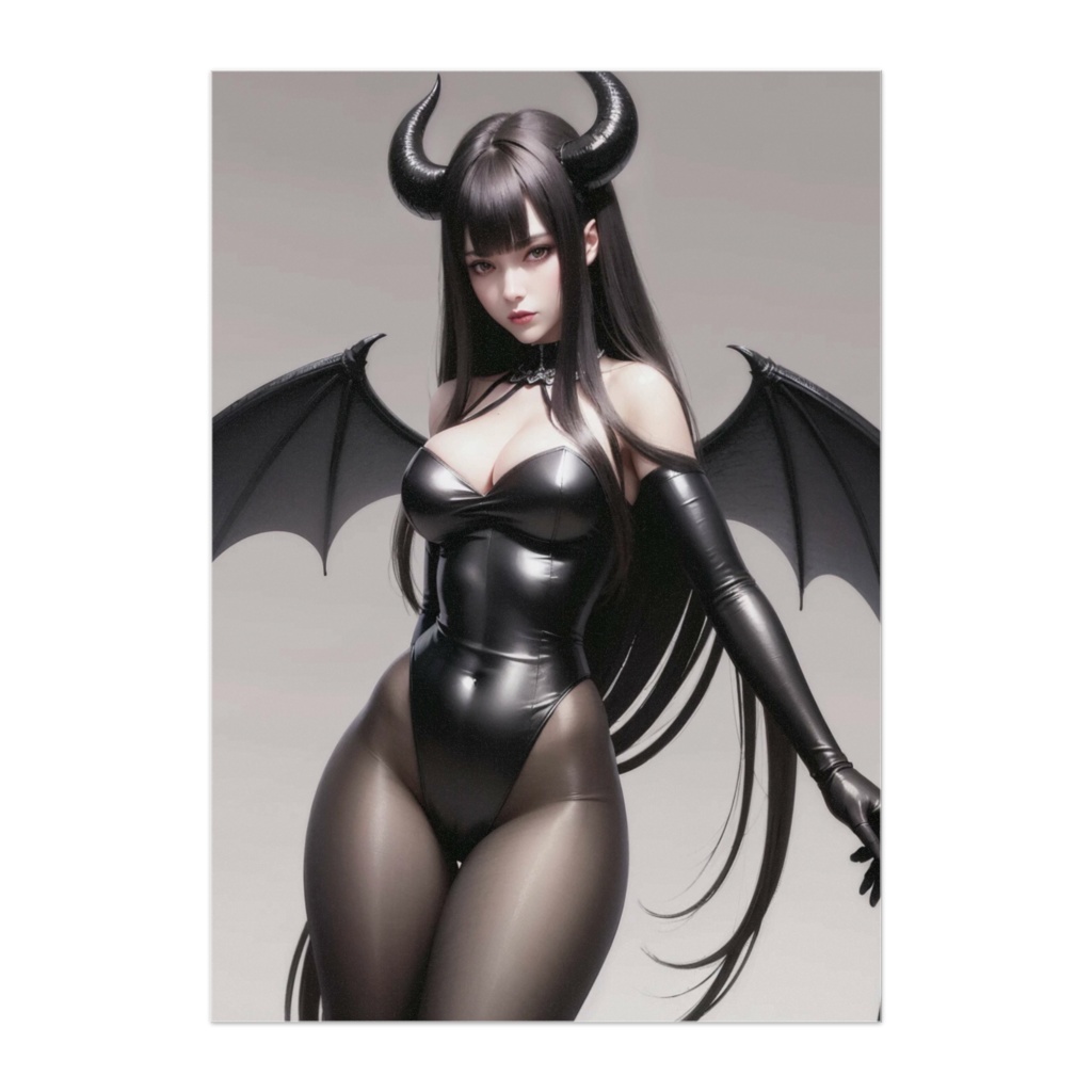 漆黒の翼を持つダークエンジェルポスター