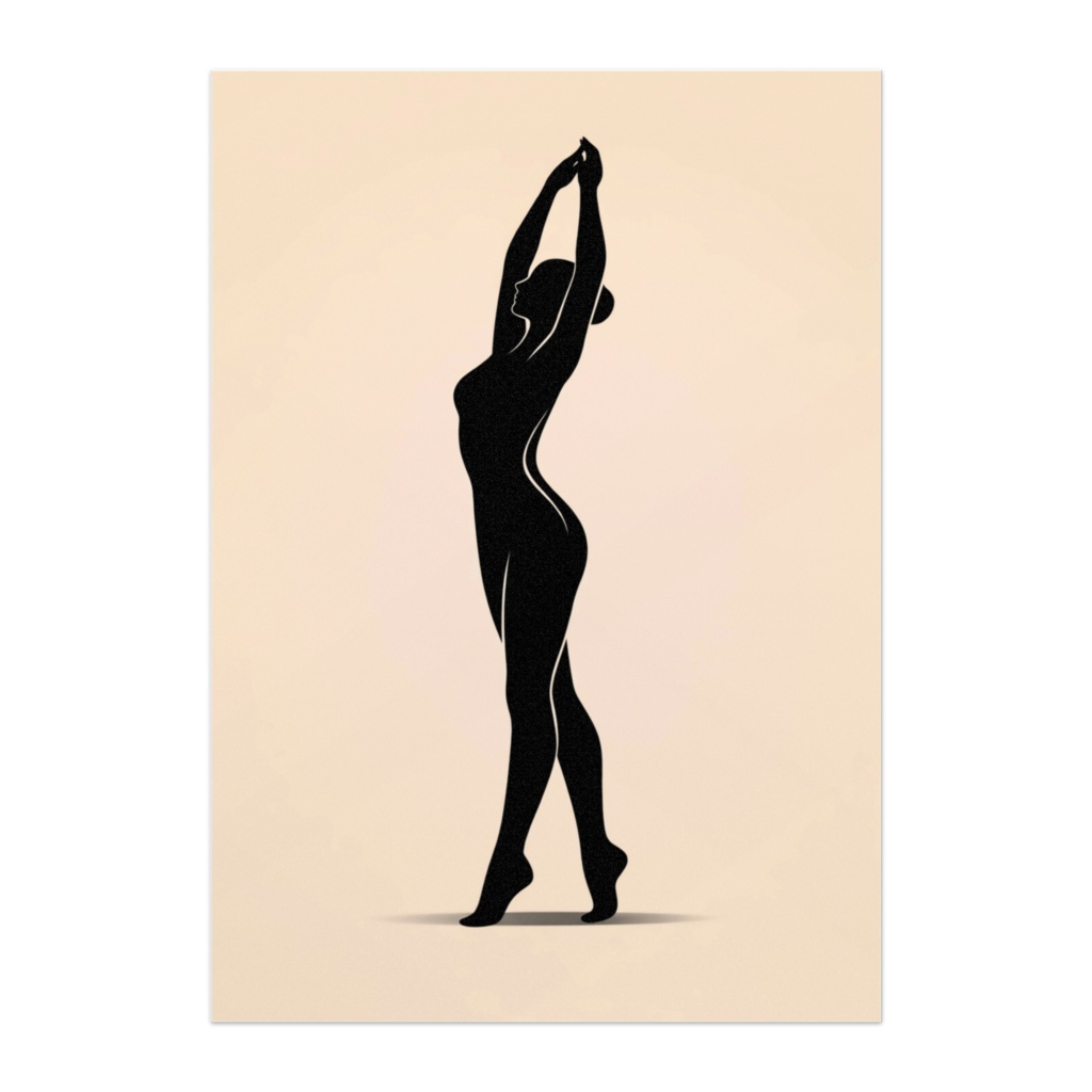 伸びやかな美 ― 光を感じるシルエットポスター