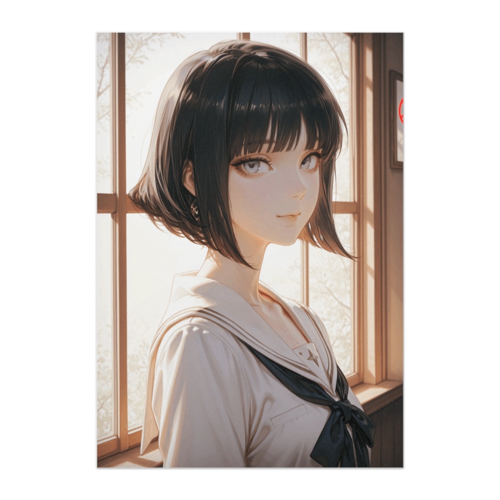 静かな視線のセーラー少女 ― クールボブスタイル