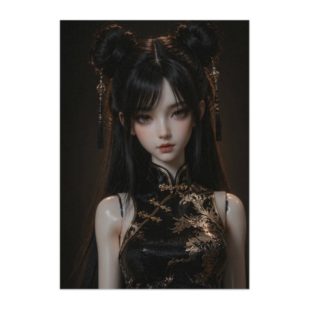 静かに見つめる機械美少女の肖像